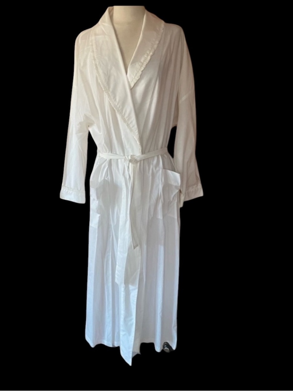 1990s Victoria Secretβ Country Lace Trim Cotton Robe